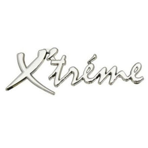 Emblema auto metalica, autoadeziva, model "X’TREME", finisaj Crom, dimensiune, 15 x 3 cm-0