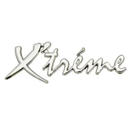 Emblema auto metalica, autoadeziva, model "X’TREME", finisaj Crom, dimensiune, 15 x 3 cm-0