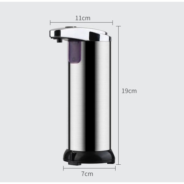 Dispenser pentru Sapun Lichid/Dezinfectant, Flippy, cu Senzor Infrarosu de Miscare, din Otel Inoxidabil, 250 ml, 19 x 11 cm, Gri-4
