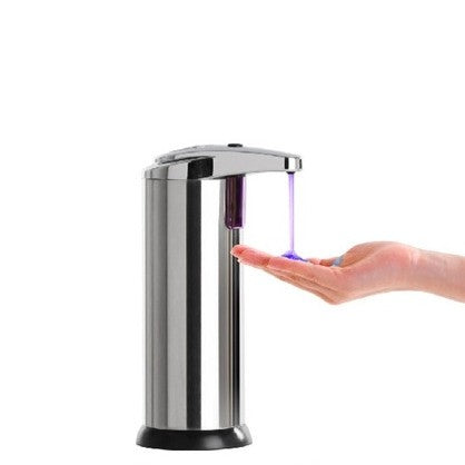 Dispenser pentru Sapun Lichid/Dezinfectant, Flippy, cu Senzor Infrarosu de Miscare, din Otel Inoxidabil, 250 ml, 19 x 11 cm, Gri-6