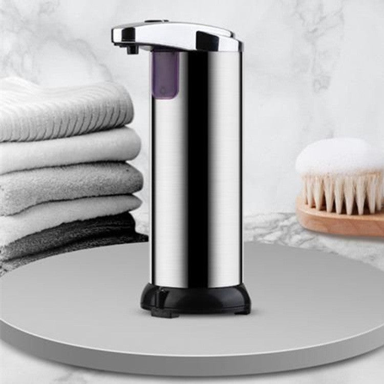 Dispenser pentru Sapun Lichid/Dezinfectant, Flippy, cu Senzor Infrarosu de Miscare, din Otel Inoxidabil, 250 ml, 19 x 11 cm, Gri-7