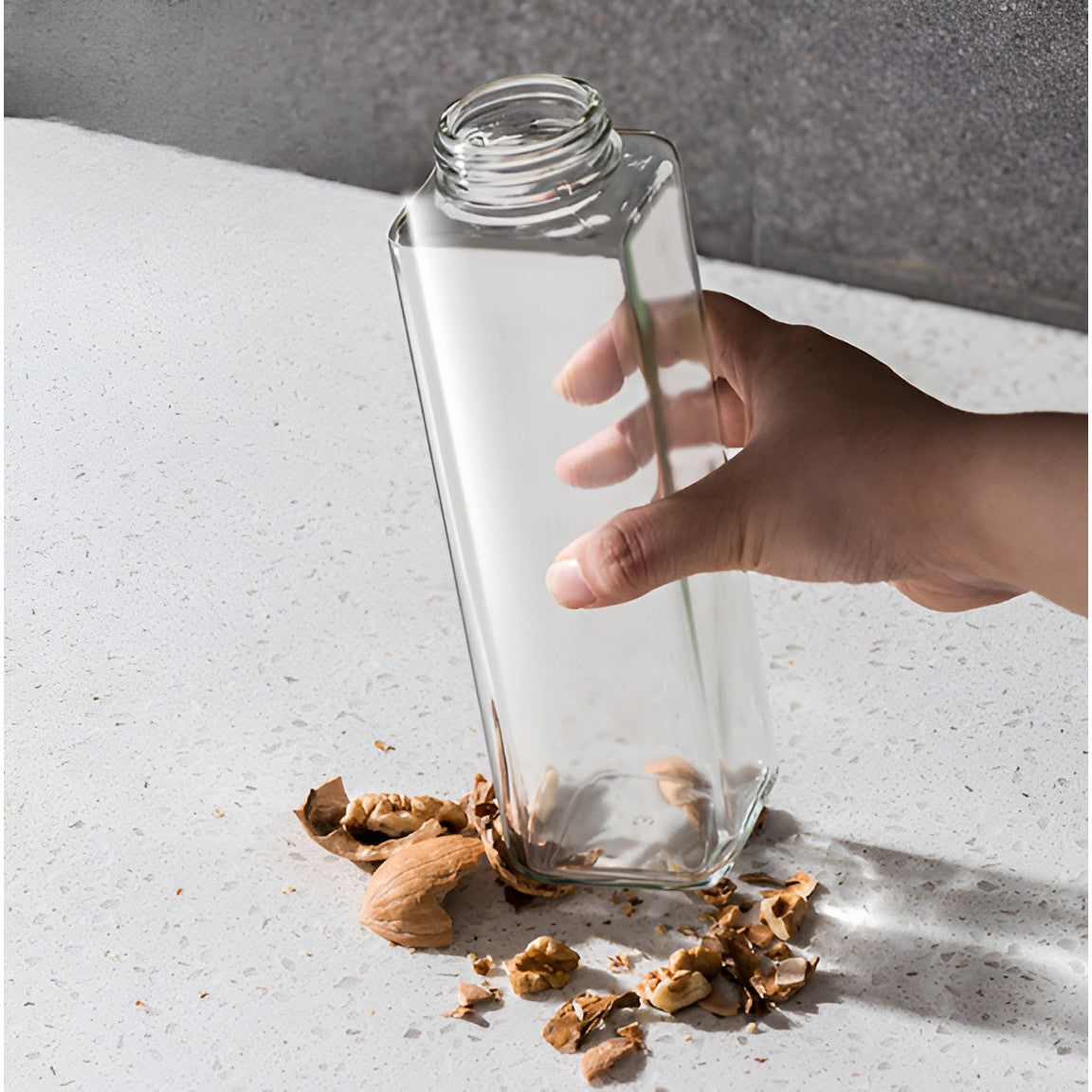 Dispenser pentru Ulei, Flippy, Deschidere si Inchidere Automata a Rezervorul, cu Inductie Gravitationala, 500 ml, 29.5x6x6 cm, Alb-4