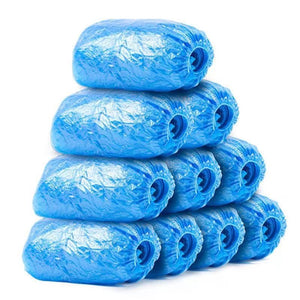 Set 100 Huse de Pantofi Impermeabile de Unica Folosinta, Flippy, Universale, Albastre, pentru Zile Ploioase-0