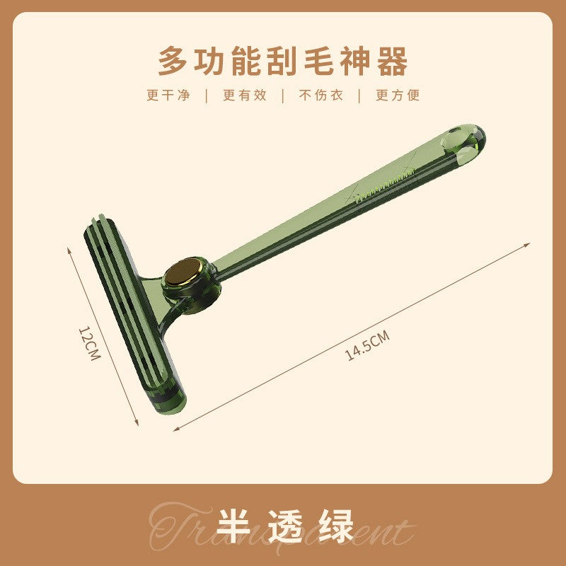 Aparat de ras cu două fețe, Flippy, instrument manual cu bile de bărbierit, culoare: verde transparent-0