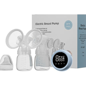 Pompa Electrica pentru Lapte, Flippy, cu Doua Parti, Albastru Transparent-0