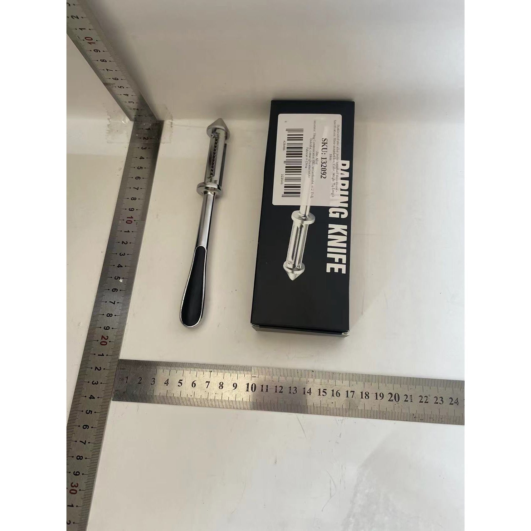 Accesoriu pentru Decojire Legume si Fructe, Flippy, Multifunctional, cu 2 Parti, 18 cm, 75 g, Otel Inoxidabil-1