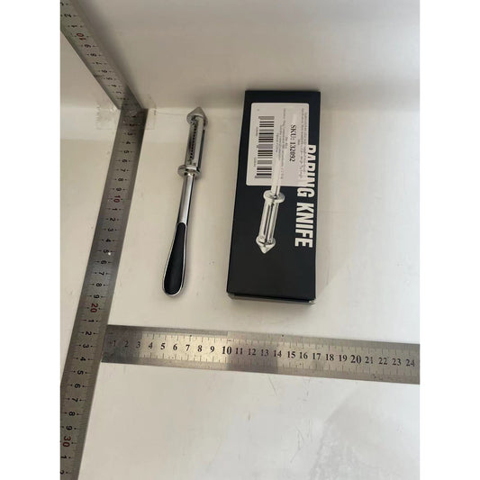 Accesoriu pentru Decojire Legume si Fructe, Flippy, Multifunctional, cu 2 Parti, 18 cm, 75 g, Otel Inoxidabil-1
