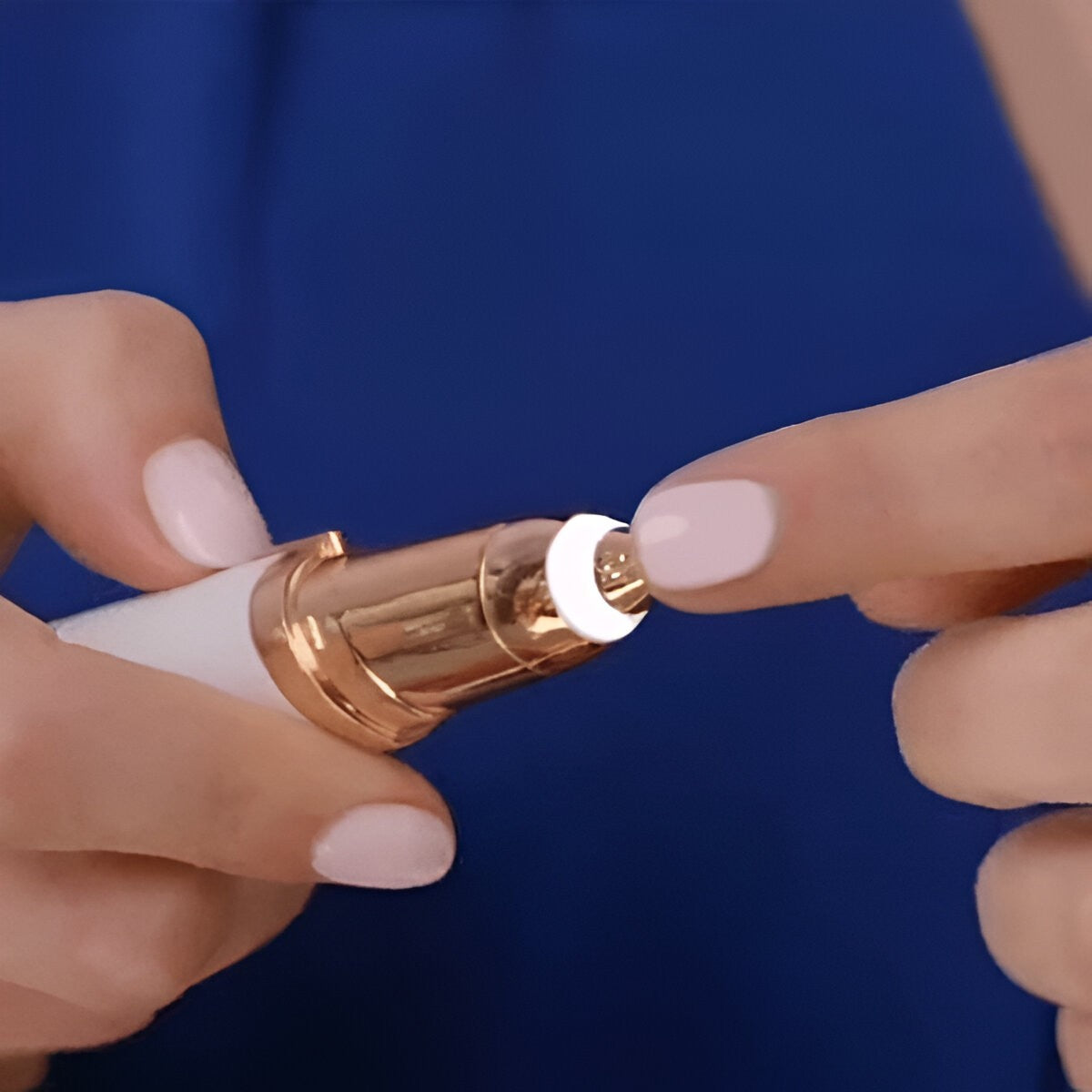 Epilator de Sprancene, Flippy, Aparat de Tuns Facial sub Forma de Creion, Portabil, Alimentare cu Baterii, 13x1.5cm, Roz-4