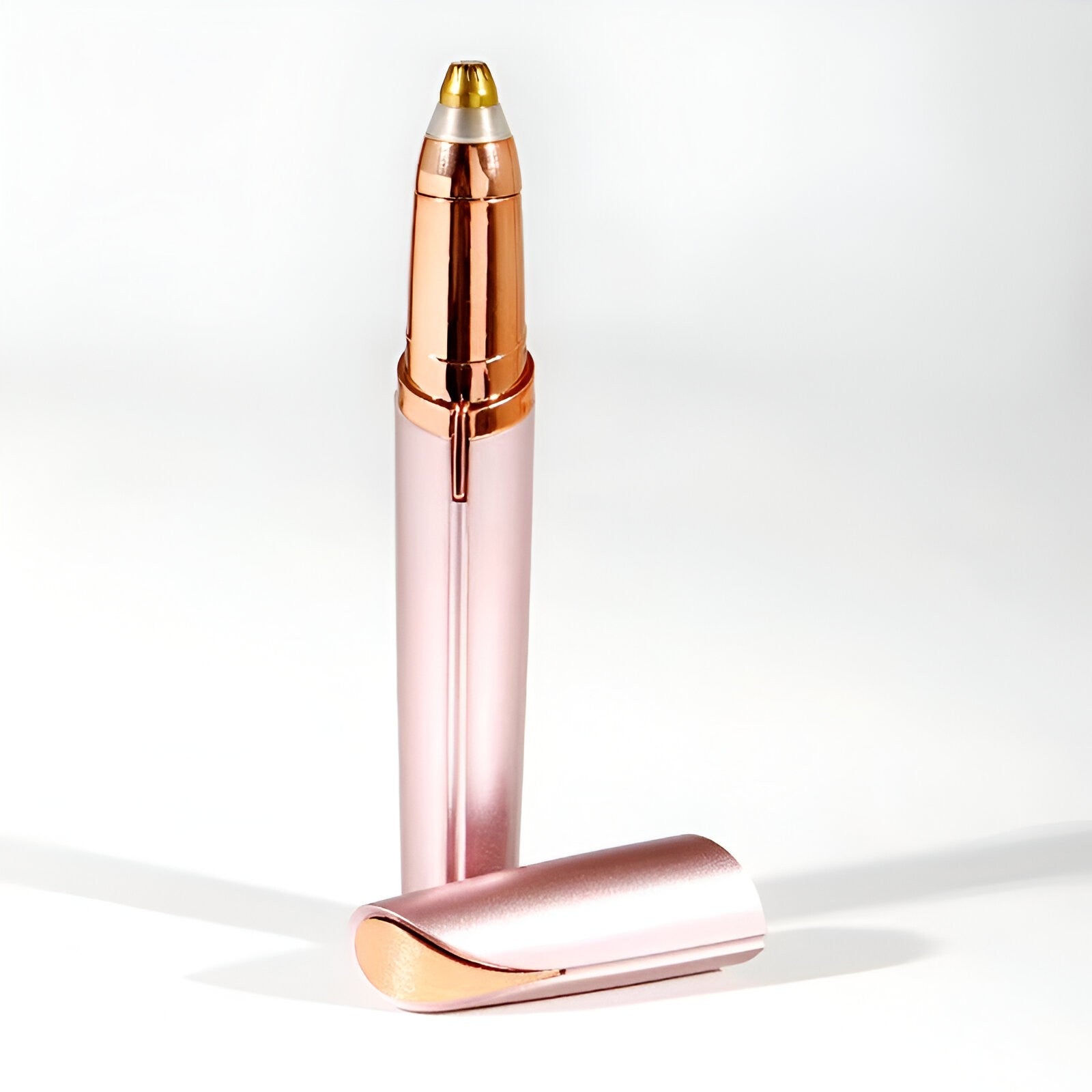 Epilator de Sprancene, Flippy, Aparat de Tuns Facial sub Forma de Creion, Portabil, Alimentare cu Baterii, 13x1.5cm, Roz-8