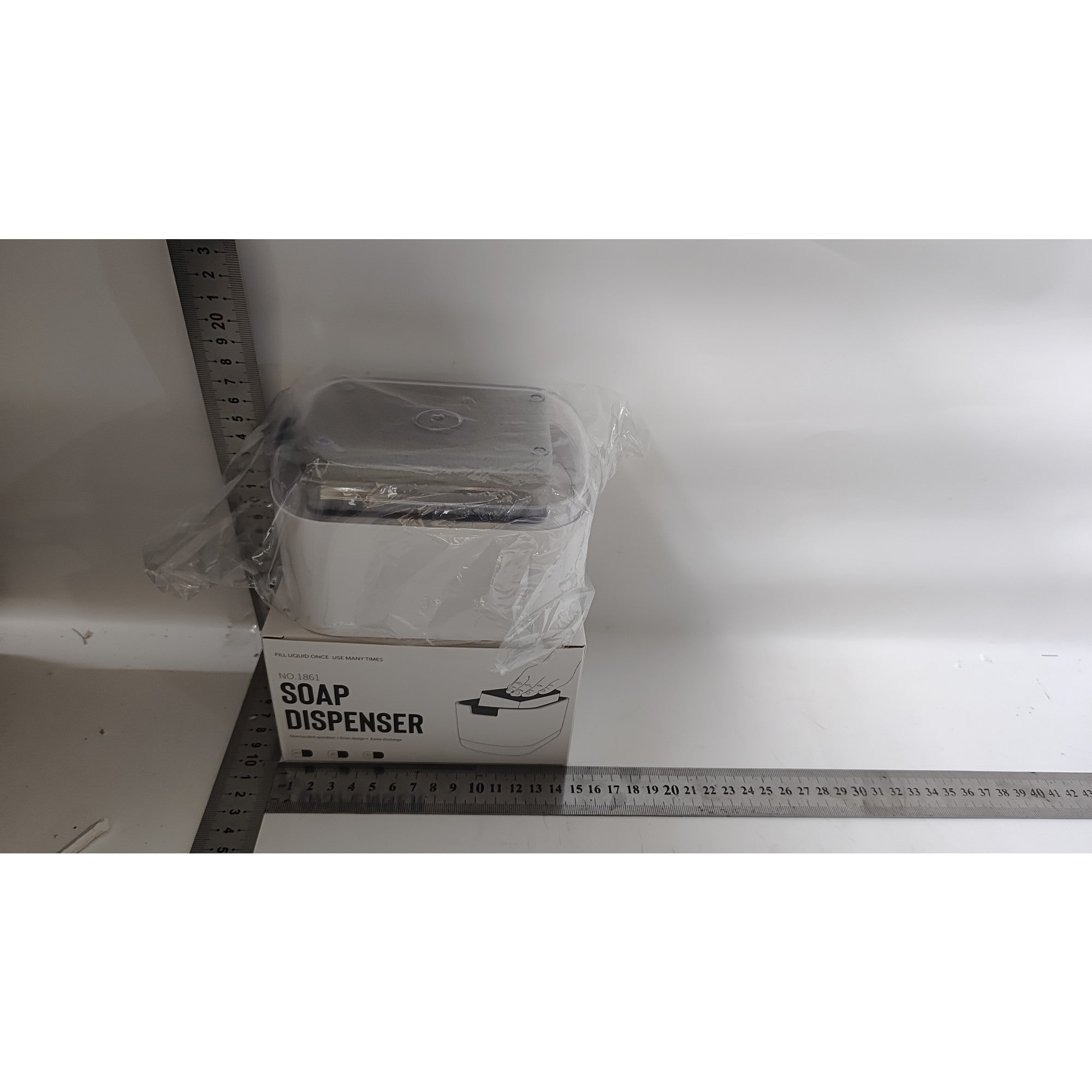 Dozator Flippy, Dispenser 2 in 1 pentru Detergent Lichid de Vase sau pentru Obiecte Sanitare cu Suport pentru Burete de Bucatarie , 8.6 x 14.5 x 10 cm, capacitate 300 ml, alb-6