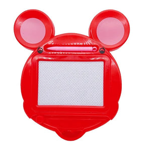 Tabla Magnetica pentru desen Flippy, Pix, forma Soricel, dimensiuni 23x26.5 cm, Dezvolta Creativitatea, Rosu-0