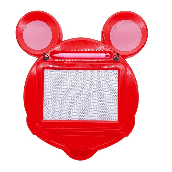 Tabla Magnetica pentru desen Flippy, Pix, forma Soricel, dimensiuni 23x26.5 cm, Dezvolta Creativitatea, Rosu-0