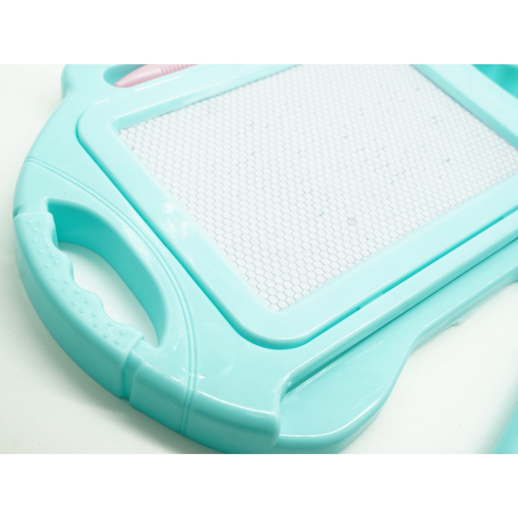 Tabla Magnetica pentru desen Flippy, Pix, forma dreptunghi, dimensiuni 23x17 cm, Dezvolta Creativitatea, cu picioare suport, Albastru-3