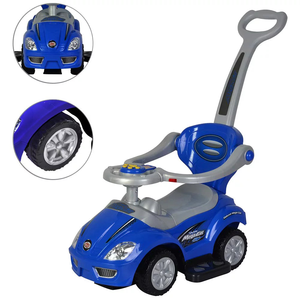 Mașinuță 3 în 1 Fantastică pentru Copii cu Mâner Detașabil