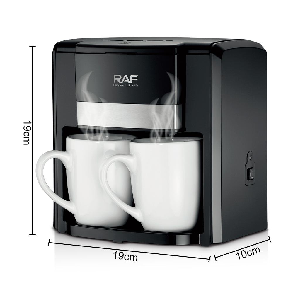 Aparat de Cafea RAF 650W cu 2 Cani Ceramice și Lingură de Măsurare Incluse, 420ml