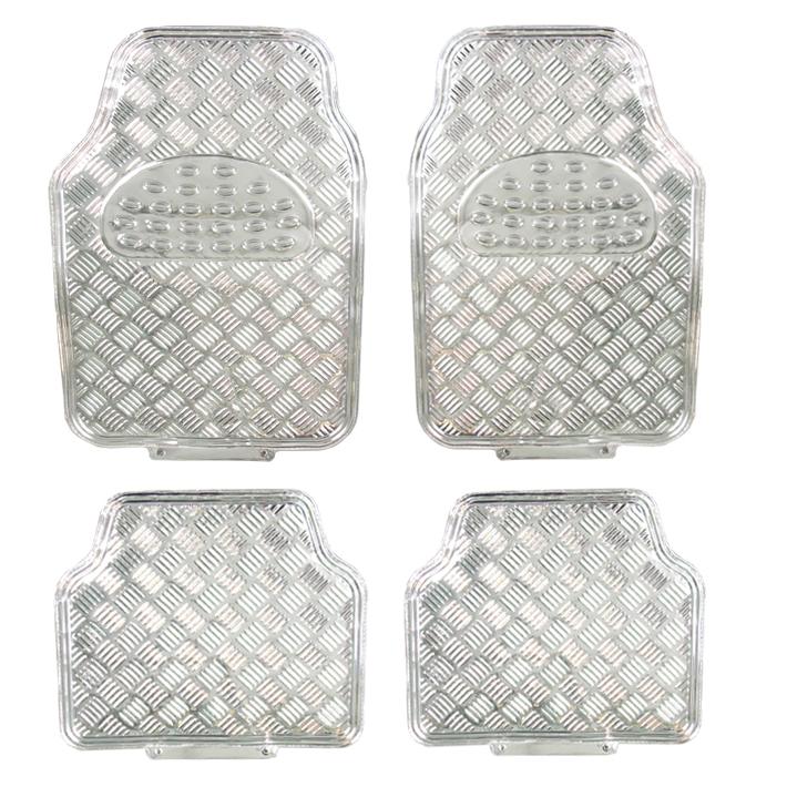 Covorase Auto Universale, model Diamond, culoare Crom Argintiu-0