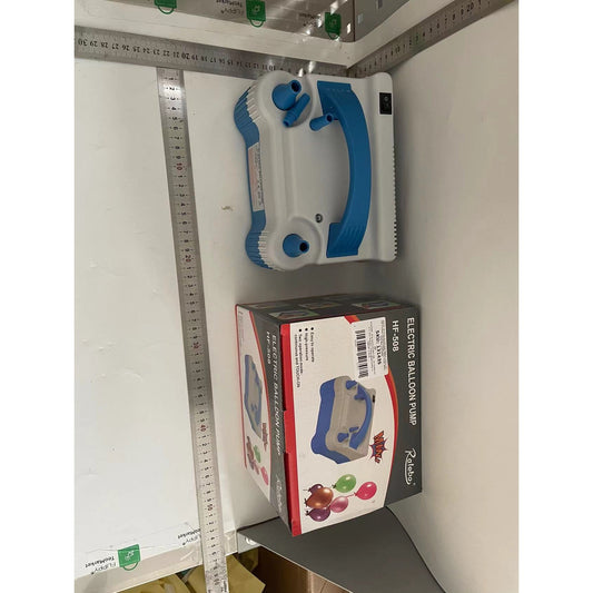 Pompa Electrica de Umflat Baloane, Flippy, cu Doua Iesiri, 220V, Putere 680W, Accesorii petrecere, Albastru-Gri-1