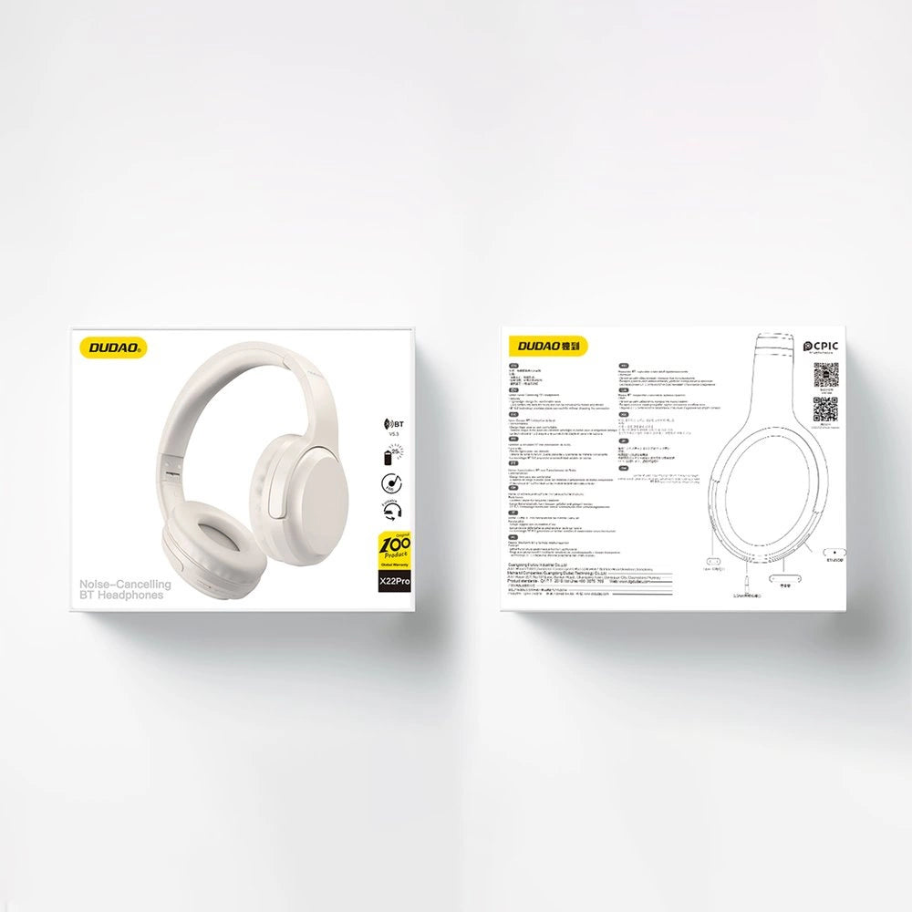 Căști wireless Dudao X22Pro On-Ear Bluetooth 5.3 – Alb