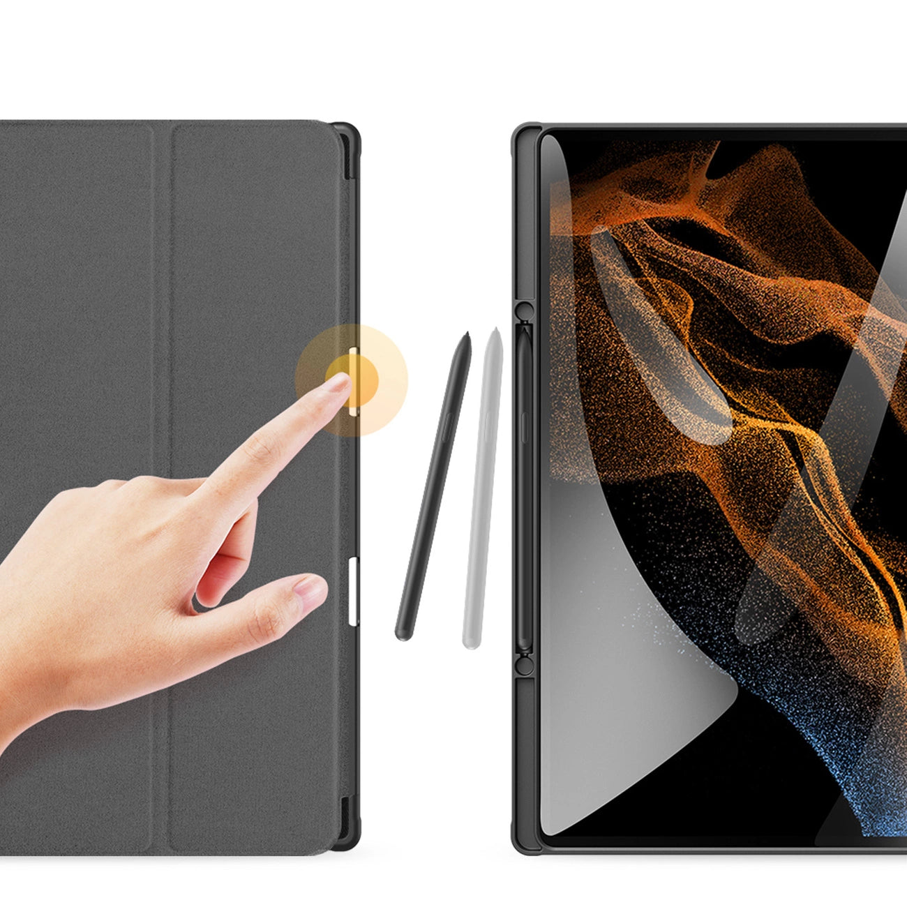 Husă Dux Ducis Domo pentru Samsung Galaxy Tab S8 / S9 Ultra – Negru