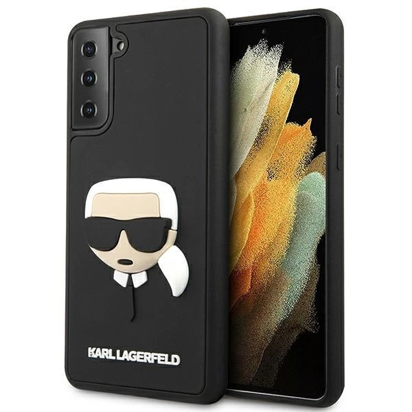 Husă Karl Lagerfeld 3D Rubber Karl’s Head pentru Samsung Galaxy S21 Plus – Negru