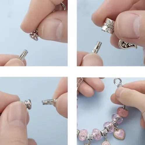 Set pentru Confecționarea de Brățări și Coliere pentru Copii + Cutie Bijuterii + Pungă de Cadou