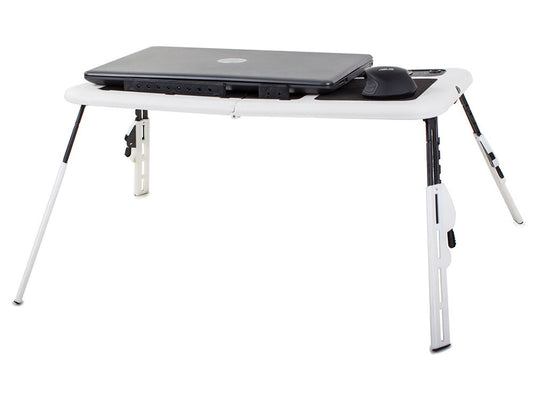 Masuta pliabila suport laptop, cu 2 ventilatoare USB, mouse pad, suport cana si pix