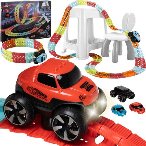 Set Masinuta cu LED-uri & Pista Flexibila pentru Curse