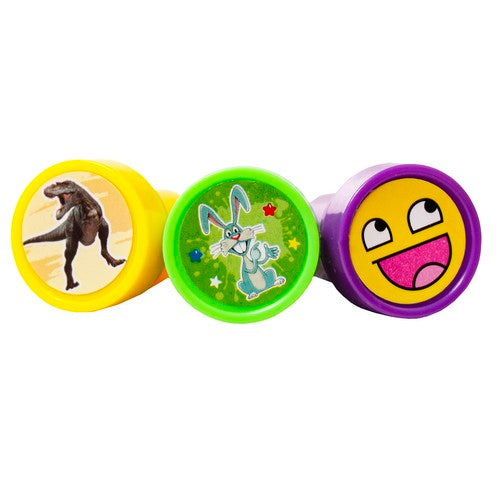 Set 60 stampile pentru copii, non toxice, modele cu animale si fete zambitoare, multicolor