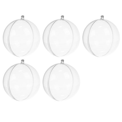 Set 5 Globuri de Craciun Transparente Personalizabile