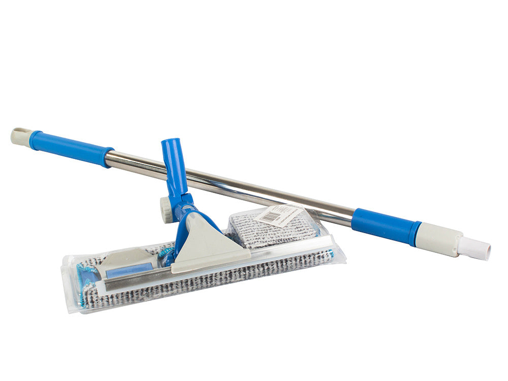 Stergător de Geamuri Telescopice, cu Eficiență 2-in-1 și Cârpă din Microfibră