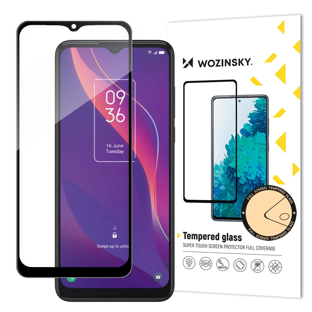 Sticlă de Protecție Wozinsky Super Tough Full Glue pentru TCL 306 – Negru