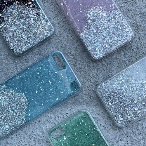 Husă de protecție Wozinsky cu sclipici pentru Xiaomi Note 10 4G – Transparentă