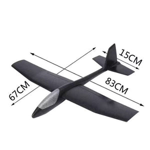 Avion Planor Flippy, din Polistiren, Lungime 84 cm , Jucarie Recreativa, Cascadorii, Albastru-0