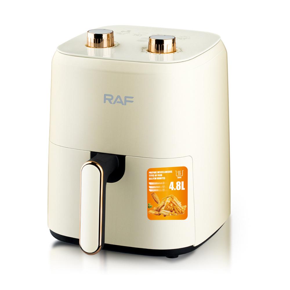 Friteuza Air Fryer RAF R5237 cu aer cald, fără ulei – Capacitate 3L, 12 Programe, 1300W, Alb