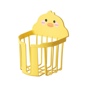 Cutie de Depozitare pentru Prosoape, Flippy, din Plastic, Montare pe Perete, Model Ratusca, 17.5x13.5x12 cm, Galben-0