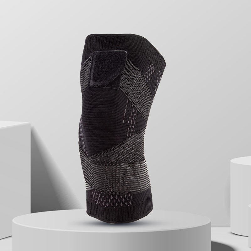 Orteza Elastica pentru Genunchi, Flippy, Ajustabila cu Bretele Elastice, Banda pentru Compresie, Material Respirabil, Marime XL, Culoare Negru-3