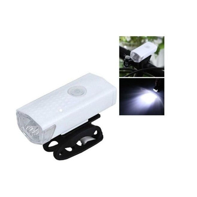 Far cu LED proiector pentru bicicleta\trotineta, Flippy, reincarcabil, cablu USB inclus, 3 moduri de lumina, IPX4, Alb, 6.5x2.9x2.3 cm-4