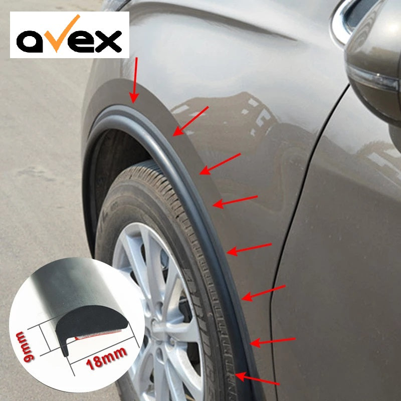 Set 4 buc. ornament protectie aripa din cauciuc culoare neagra-0