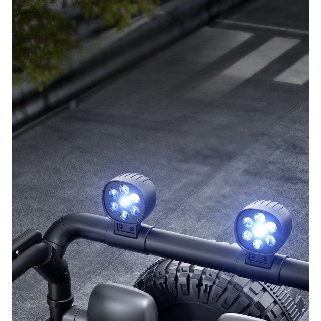 Mașină Electrică pentru Copii, Flippy, Off-Road, Conectare Bluetooth, telecomandă, Tracțiune Integrală, Lumina Intermitenta, Baterie 12V 7Ah, 120x63x68cm, Albastru-4