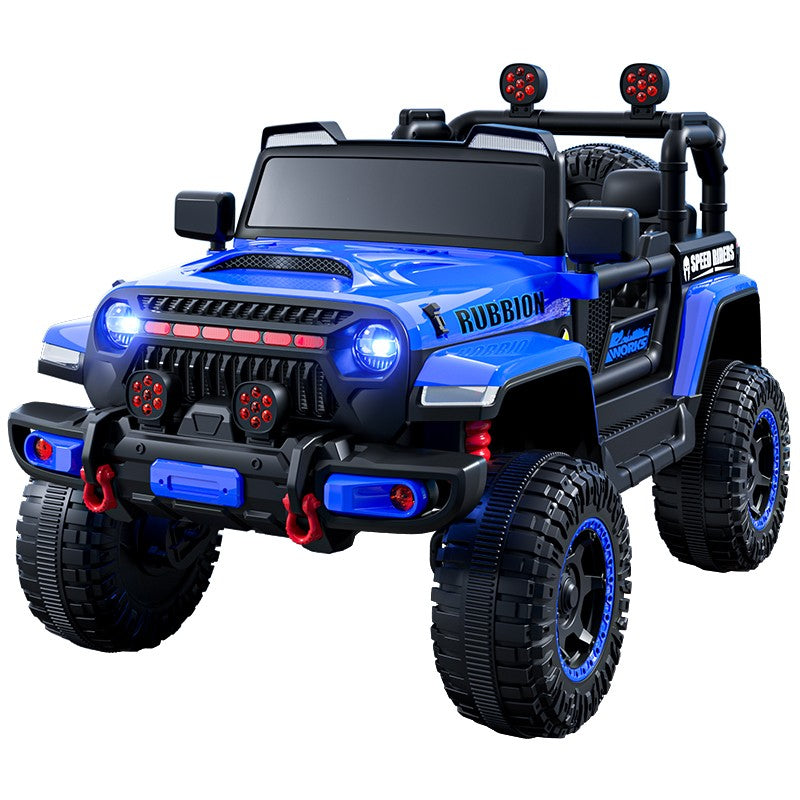 Mașină Electrică pentru Copii, Flippy, Off-Road, Conectare Bluetooth, telecomandă, Tracțiune Integrală, Lumina Intermitenta, Baterie 12V 7Ah, 120x63x68cm, Albastru-8