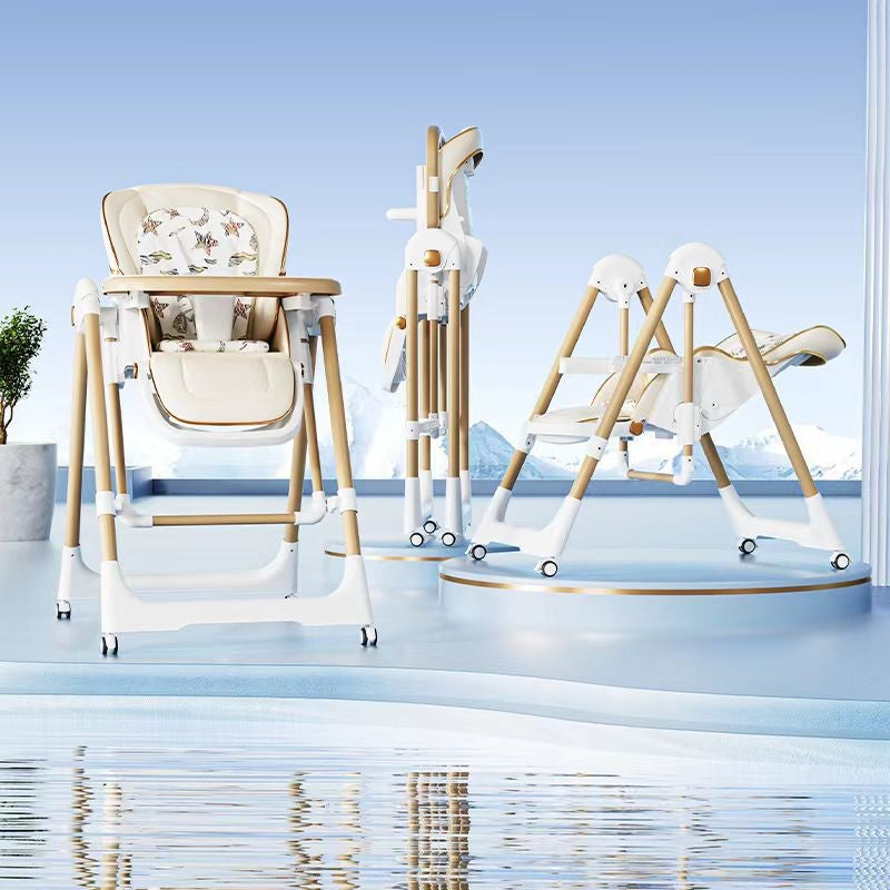 Foldable multifunctional baby dining chair-color: champagne-0