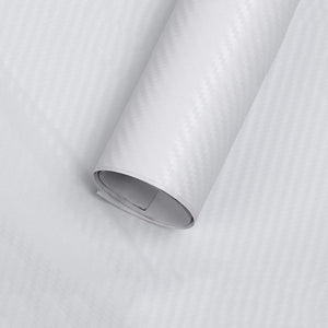 Folie colantare auto Carbon 3D - Alb (3m x 1,27m)-0