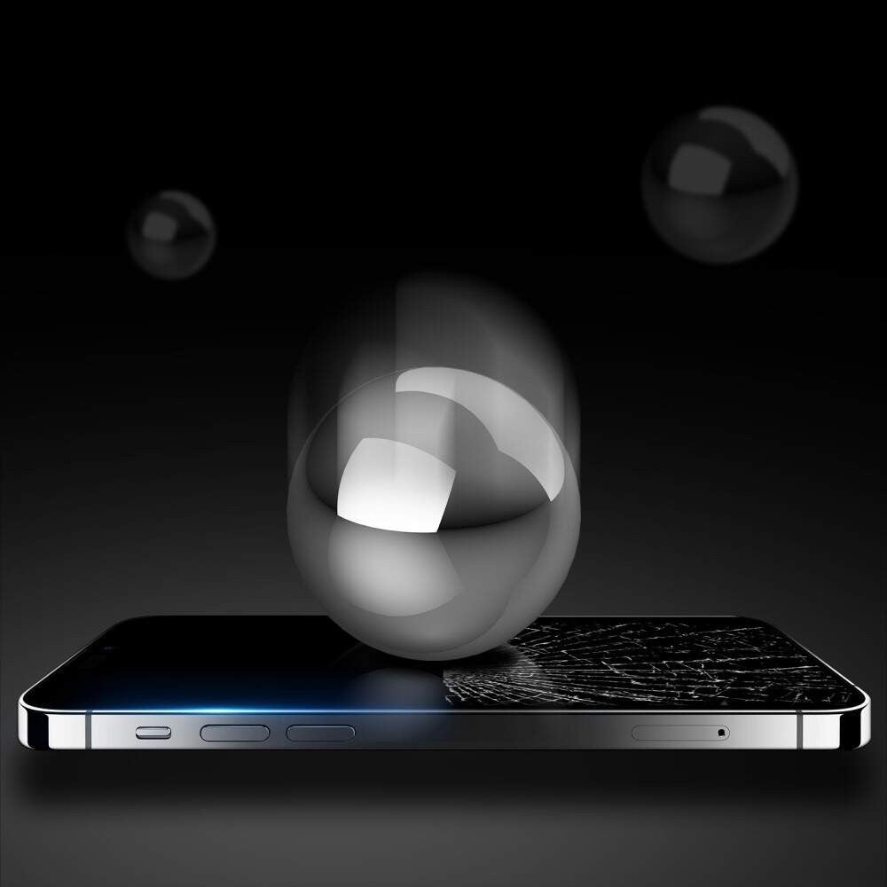 Folie de protectie Ceramica Flippy®, Transparenta HD, 9H, pentru Apple iPhone 15 Pro margini negre-5