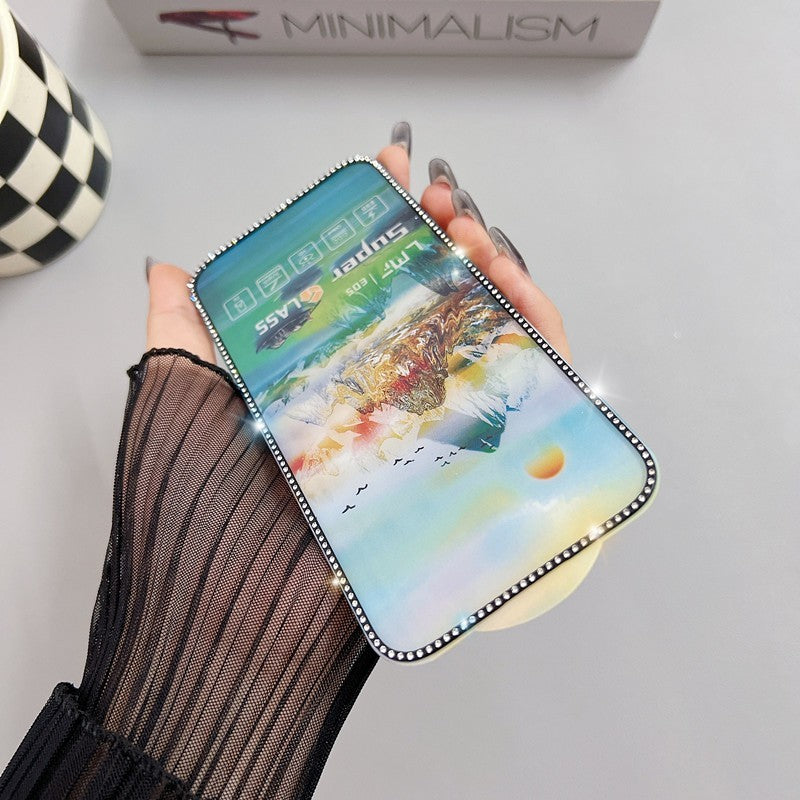 Folie de Protectie, Flippy, pentru iPhone 15 Pro Max, Tempered Glass 2.5 cu Pietricele, ESD, HD, Transparent-1