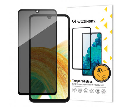 Folie de protectie Ecran Privacy WOZINSKY AntiSpy pentru Samsung Galaxy A33 Sticla Securizata, Full Glue