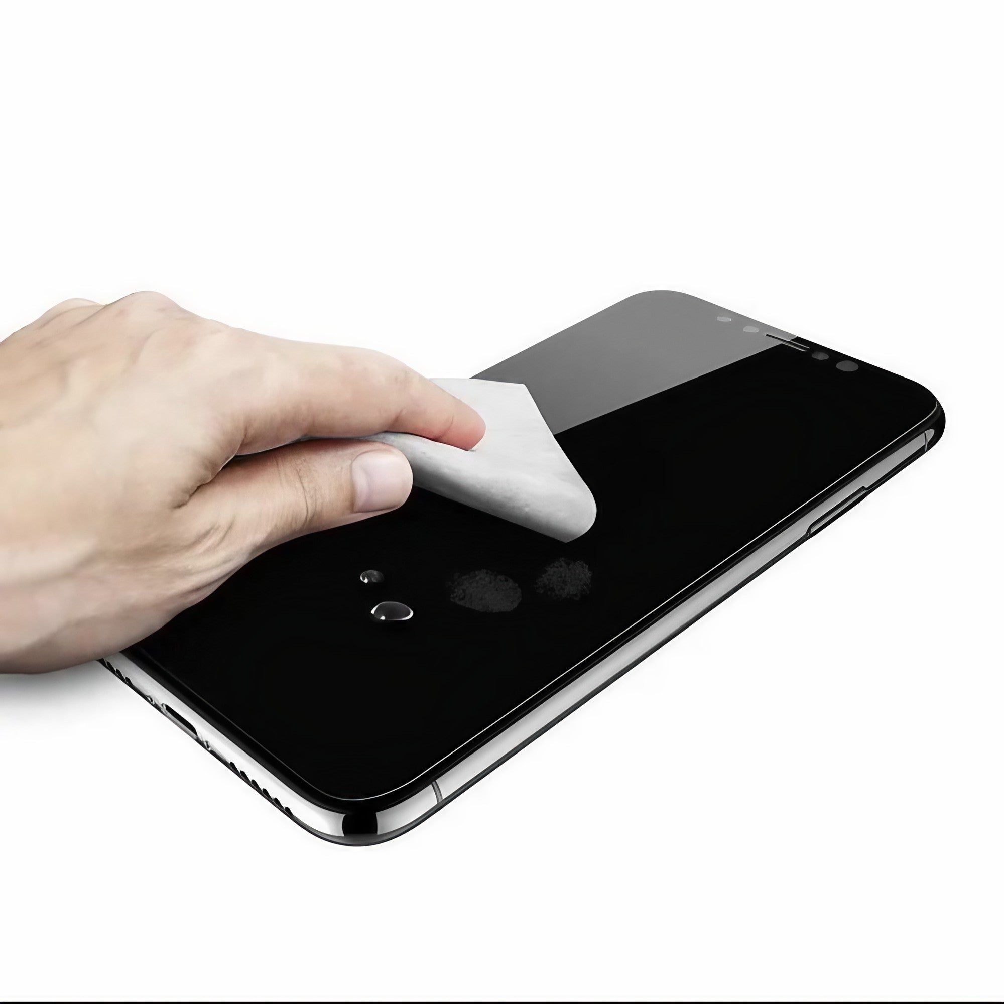 Folie de Protectie, Flippy, pentru Apple iPhone 15, Tempered Glass 10D, Full Cover, Margini Negre, Transparent-2