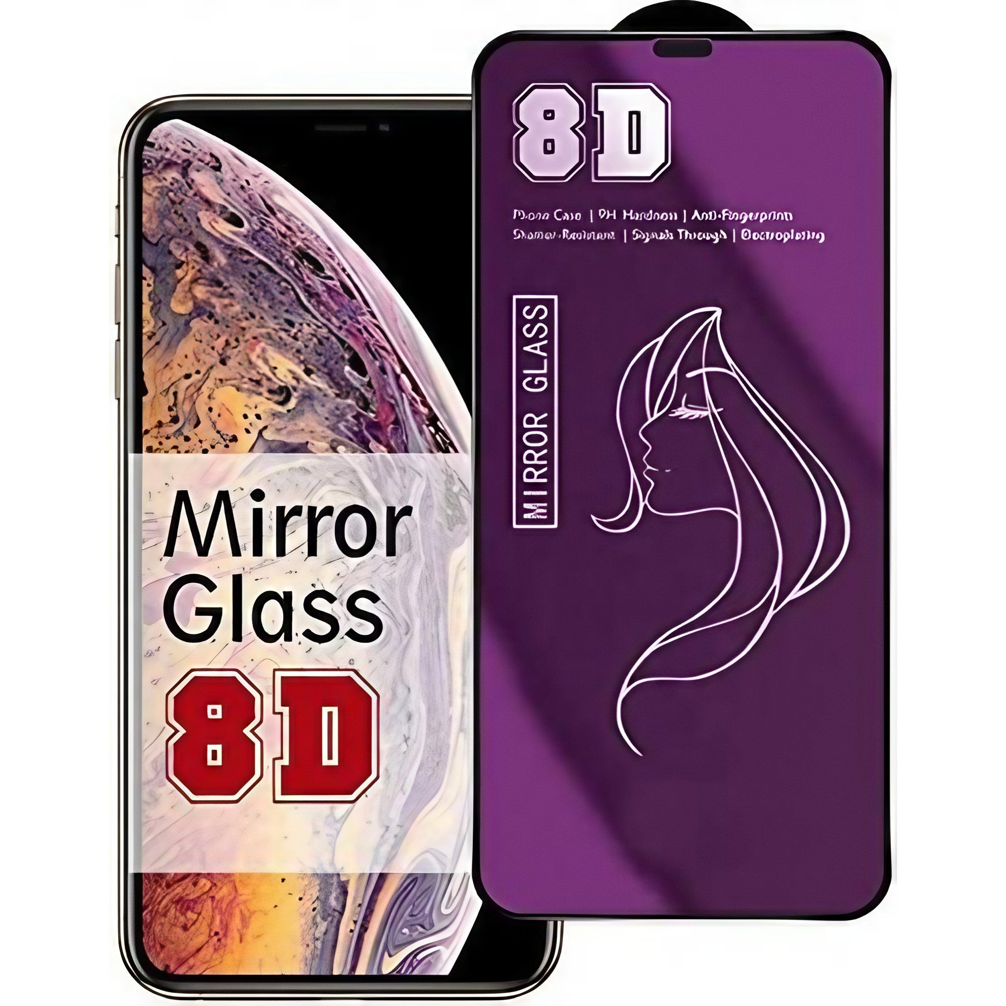 Folie de Protectie, Flippy, pentru iPhone 15 Plus, Tempered Glass Mirror 8D, Efect Oglinda, HD, Violet-0