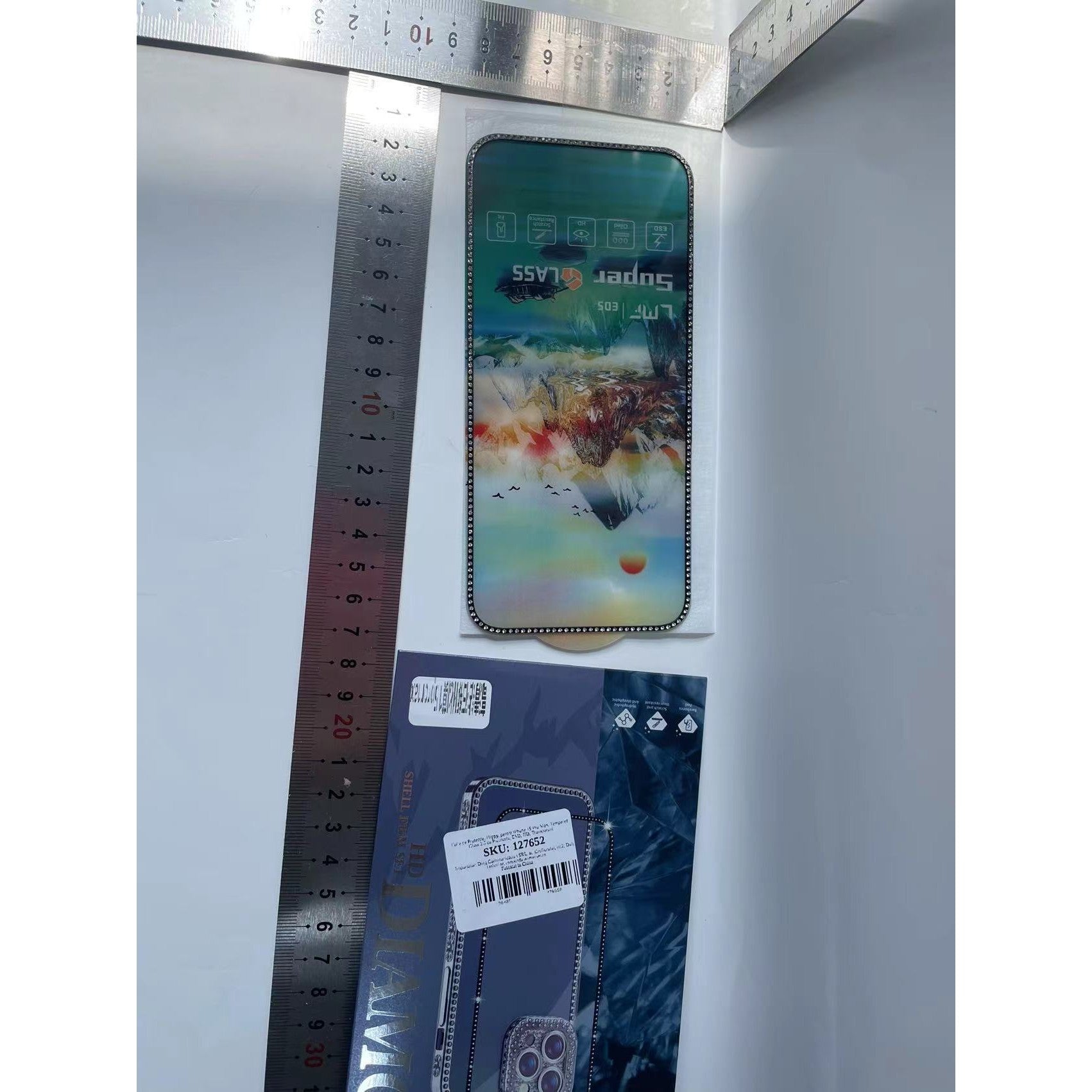 Folie de Protectie, Flippy, pentru iPhone 15 Pro Max, Tempered Glass 2.5 cu Pietricele, ESD, HD, Transparent-3