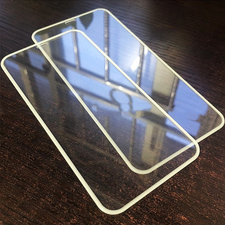 Folie de Sticla Securizata pentru Apple iPhone 15 Pro, Flippy, Luminous, Margine Fosforescenta Neon din Silicon, Mat, Anti-Amprenta, Protectie Completa, 9H, Alb-2