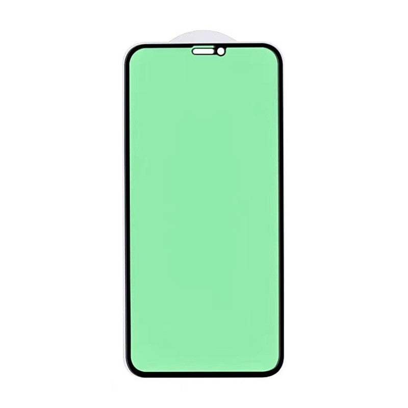 Folie de Sticla Securizata pentru Apple iPhone 15 Pro Max, Flippy, Lumina Verde Anti-Blue Ray, Auto-Aplicare, Protectie Completa 9D, Verde-4